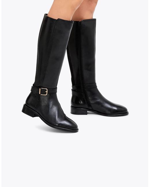 Carvela Kurt Geiger Black Pienza Riding Boot Wf Knee Boots