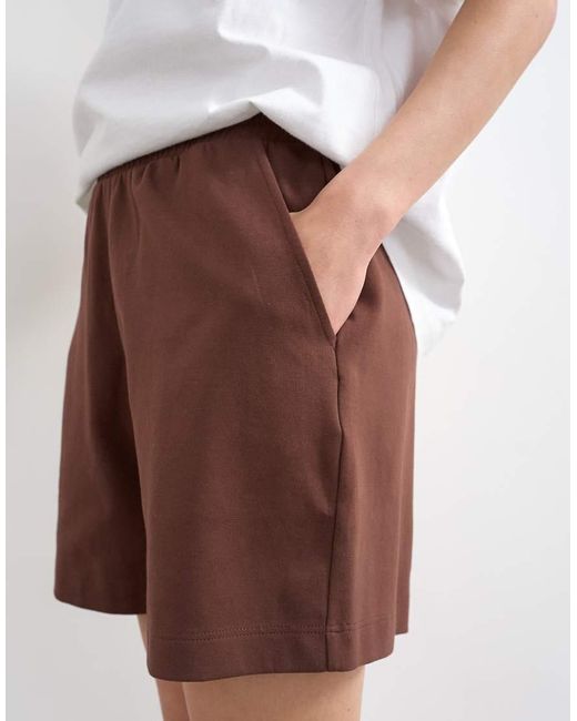 TOPSHOP White Interlock jogger Shorts Co-ord