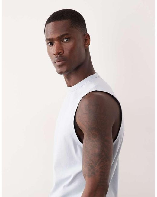 ASOS Purple Breathemaxtm Lite Cotton Blend Regular Fit Tank for men