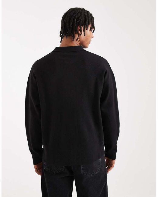 Jack & Jones Black Premium Soft Knit Zip Cardigan for men