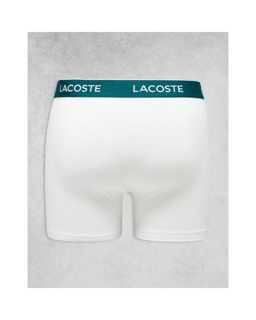 Lacoste – 3er-pack mehrfarbige unterhosen in White für Herren