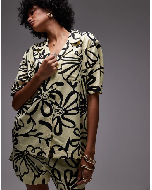 TOPSHOP Yellow – freizeithemd