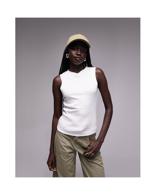 Topshop white vest clearance