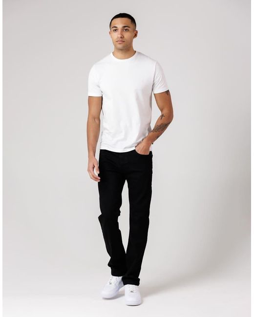French Connection White Cotton Straight Leg Stretch Denim Jeans for men