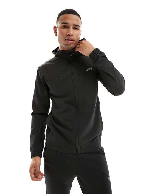 New Balance Black Performance Full Zip Woven Jacket for men