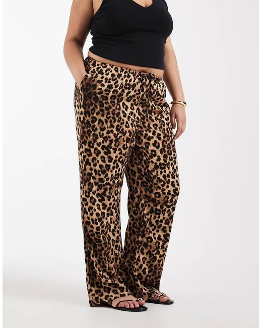 ONLY Black Pull On Wide Leg Trousers