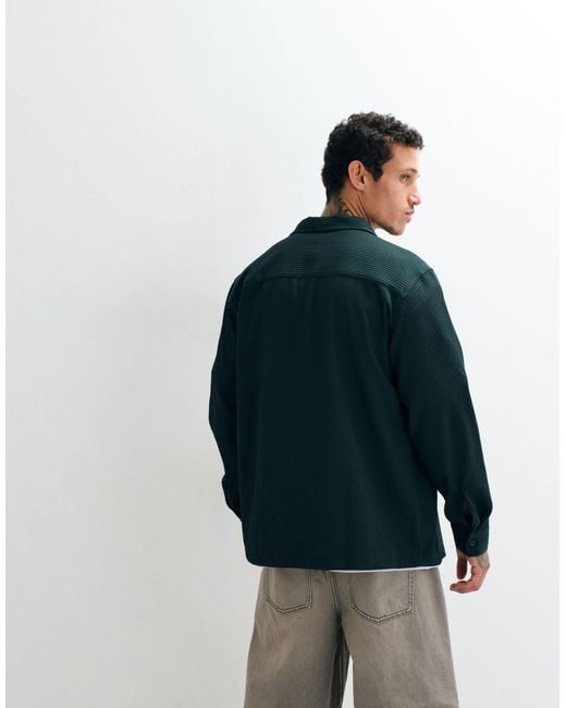ASOS Blue Zip Overshirt for men