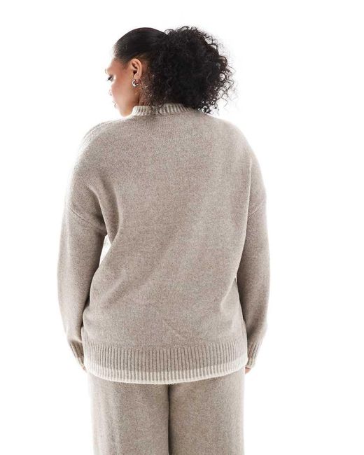 Maglione Accollato Con Cuciture Sui Bordi di ONLY in Natural