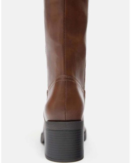 Pull&Bear Brown High-Heel Boots