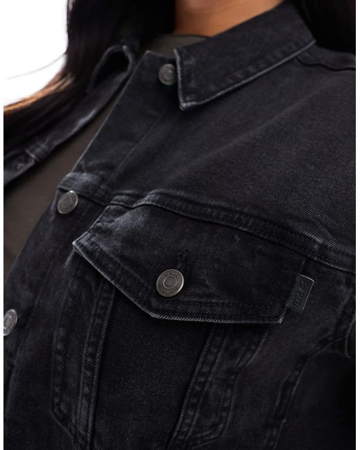 ASOS Black Asos Design Curve Denim Western Jacket