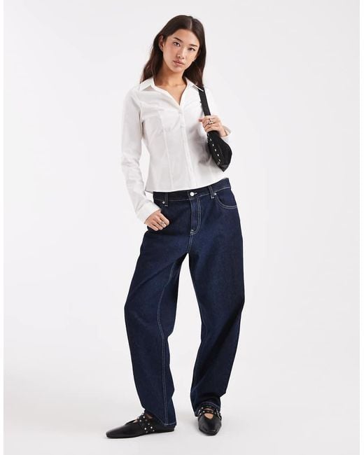 Hollister White Long Sleeve Flare Cuff Tie Waist Shirt