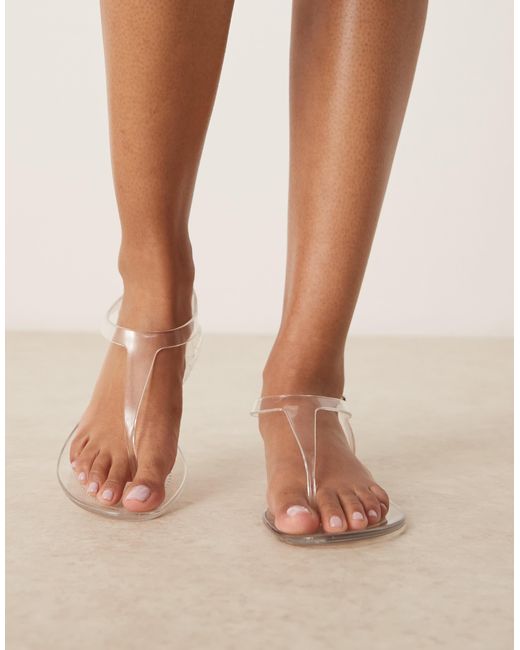 ASOS Natural – float – e jelly-sandalen mit zehensteg