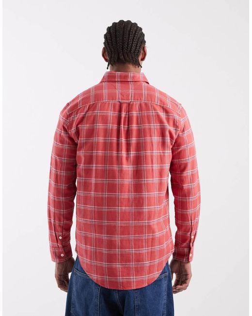 Tommy Hilfiger Red Twill Shirt for men
