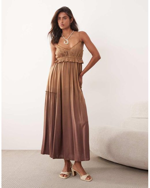 Iisla & Bird Brown Maxi Beach Dress