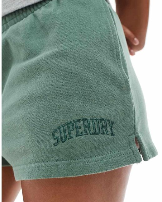 Superdry Blue Athletic Essentials Tonal Embroidered Shorts