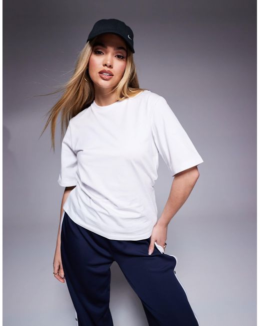 ASOS White Fitted Waist T-shirt With Wrap Cut Out Back Detail