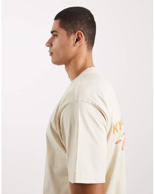 Cotton On White Box Fit T-Shirt With Graphic for men