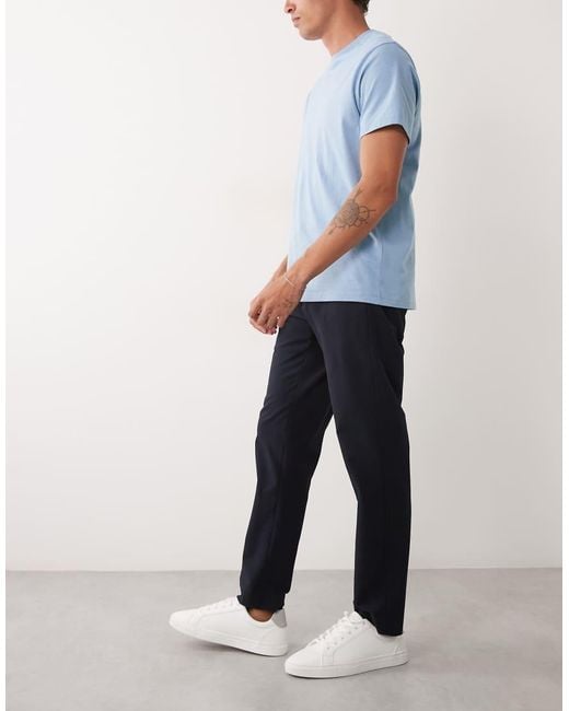 Mango Blue Performance Trousers for men