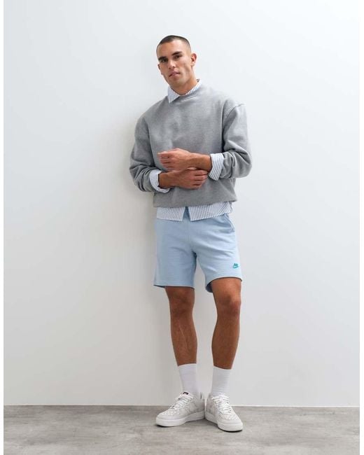 Nike White Jersey Shorts Co-Ord for men