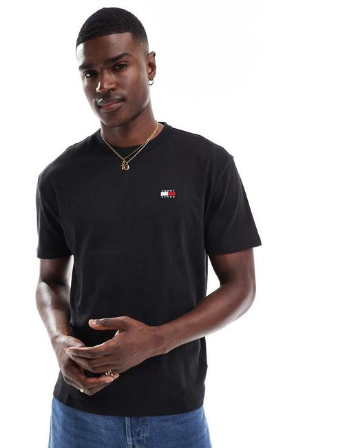 Tommy Hilfiger Black Regular Badge Logo T-shirt for men
