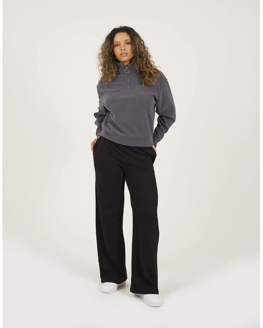 Brave Soul Blue Half Zip Polar Fleece Sweatshirt