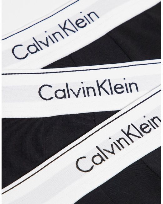 Calvin Klein Black 3 Pack Modern Cotton Trunk for men