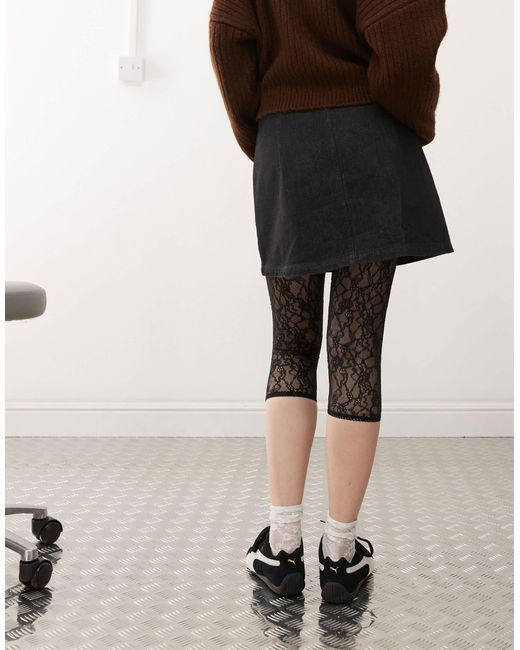 ASOS Pink – volant-jeansrock