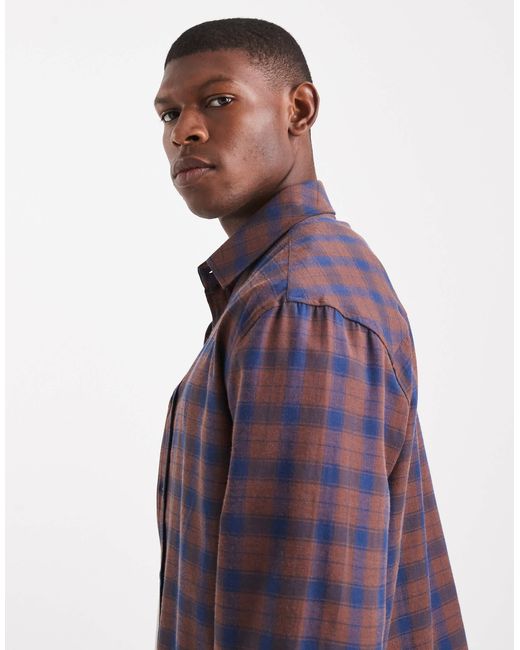 Surchemise avec poches - marron à carreaux ASOS pour homme en coloris Purple