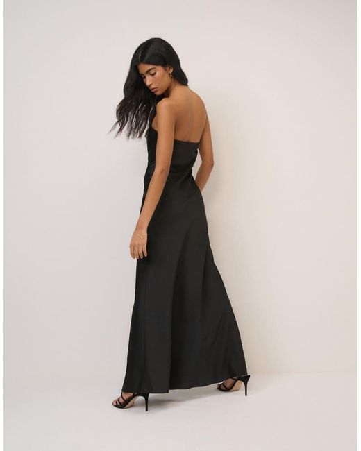 Nobody's Child Natural Arden Satin Bandeau Sleeveless Maxi Dress