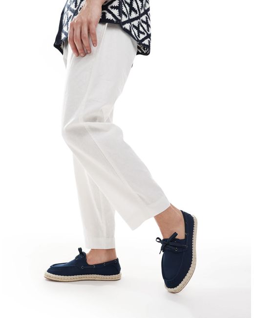 ASOS White Boat Shoe Espadrilles for men