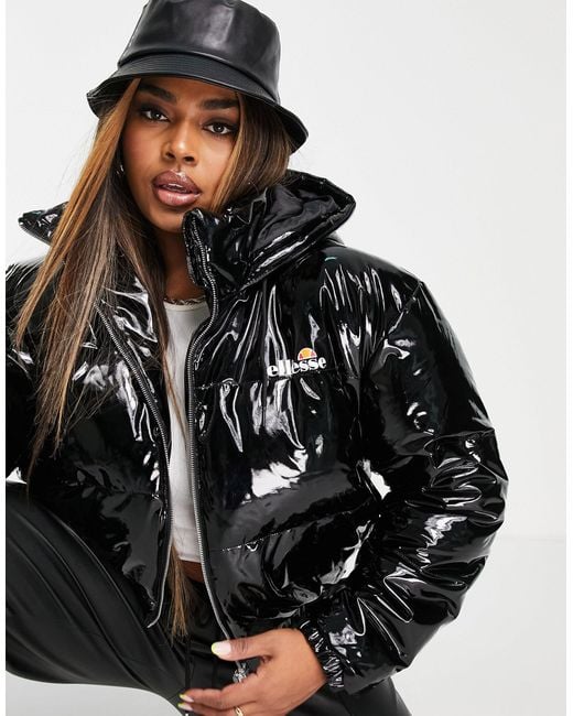 Black ellesse puffer jacket hotsell