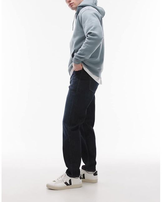 Vaqueros De Corte Tapered Con De Topman de hombre de color Blue