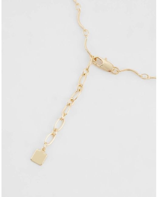 ASOS White Dainty Necklace With Wavy Chain