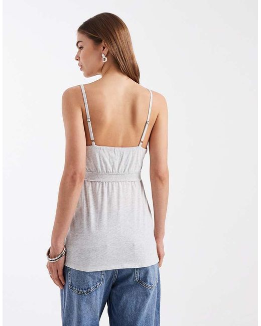 Hollister White Lace Trim Babydoll Cami