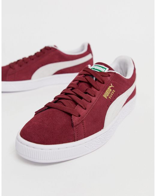 Scarpe da ginnastica classiche in pelle scamosciata Bianco bordeauxPUMA in  Pelle scamosciata - 85% di sconto | Lyst