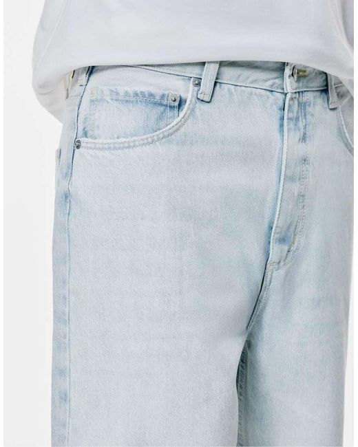 Jeans Larghi Pallido di Pull&Bear in Blue da Uomo