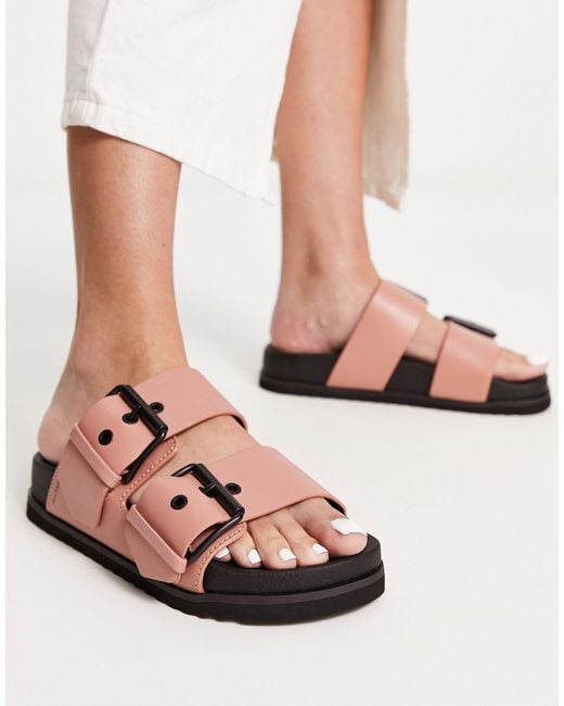 AllSaints Pink Sian Leather Sandals