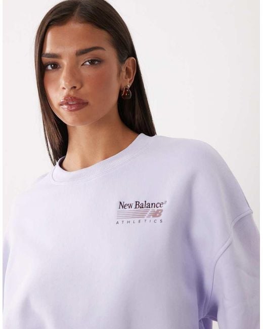 New Balance Purple Trackside Fleece Crew
