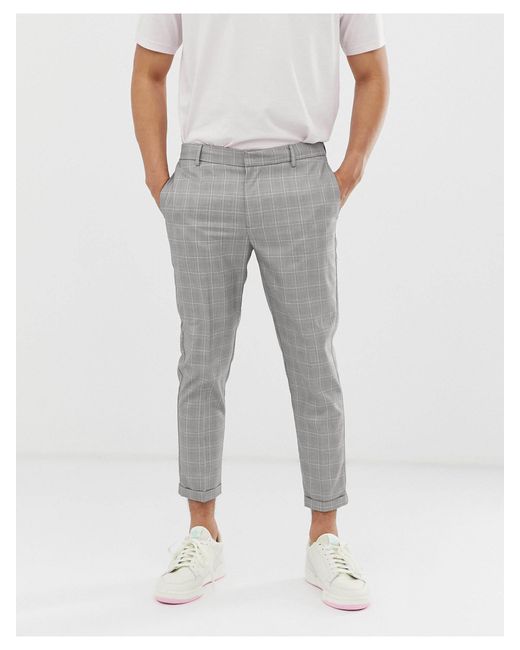 New Look Smart Trousers in Grey for Men | Lyst Canada