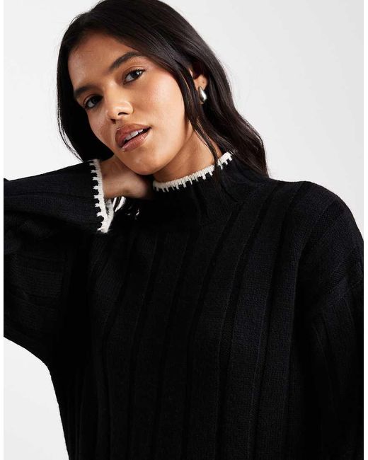 Vestito Corto Con Cuciture A Contrasto di ONLY in Black