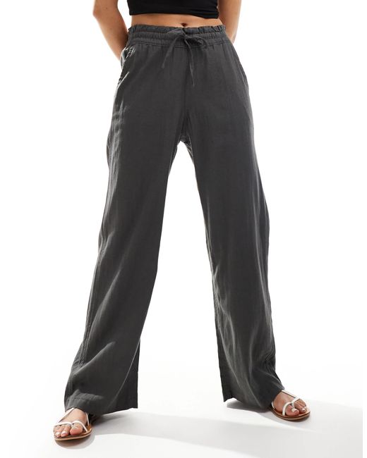 Hollister Black – weite hose aus leinen