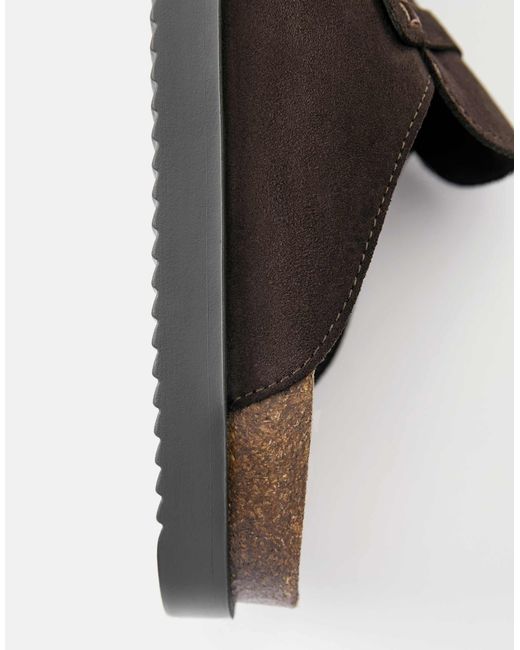 Pull&Bear Clogs mit bit-detail in Brown für Herren