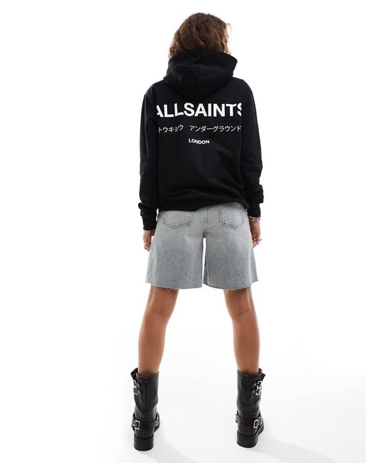 AllSaints Black Underground Oth Hoodie