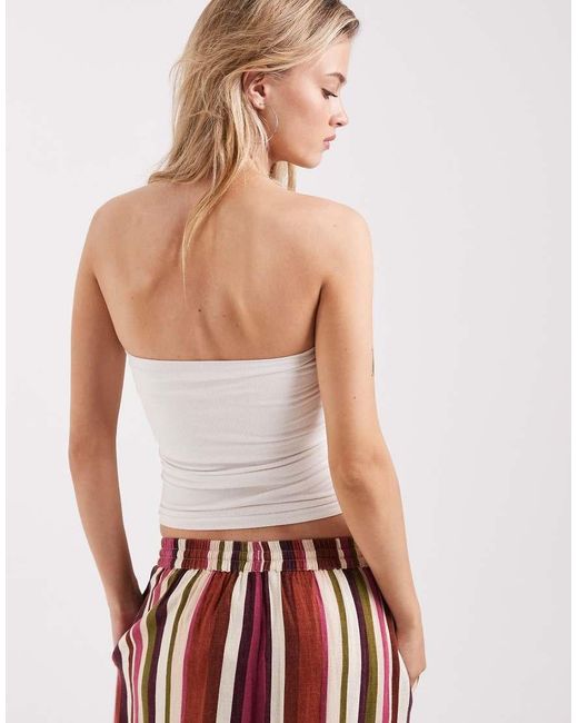 ASOS White Bra Free Seamless Rib Bandeau