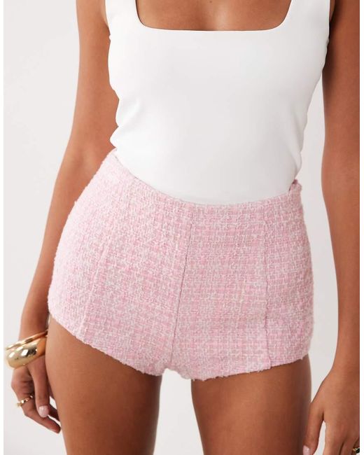 Miss Selfridge Pink Tailored Knicker Short