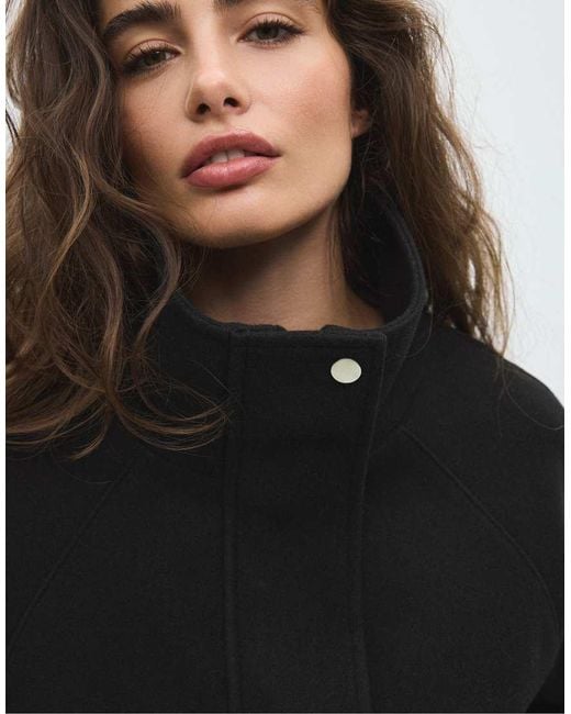 Stradivarius Black Soft-touch Bomber Jacket