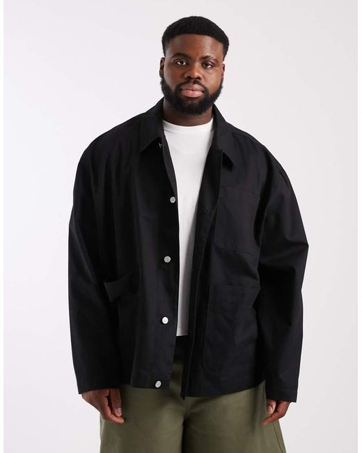 ASOS Oversized Utility Jack in het Blue voor heren