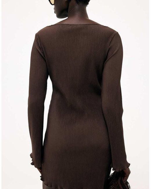 NA-KD Black Pleated Mini Dress