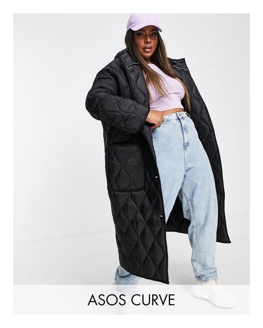 Longline hooded puffer jacket Clearance