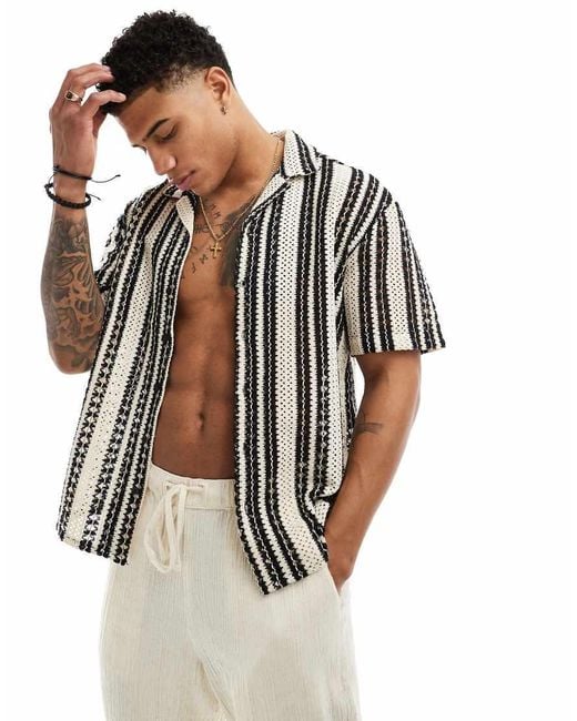 Only & Sons Multicolor Crochet Shirt for men